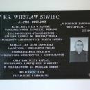 Plaque to Wiesław Siwiec in Maximilian Kolbe rectoral chapel in Sanok (2018)