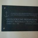 Grzegorz Przemyk plaque at Maximilian Kolbe rectoral chapel in Sanok